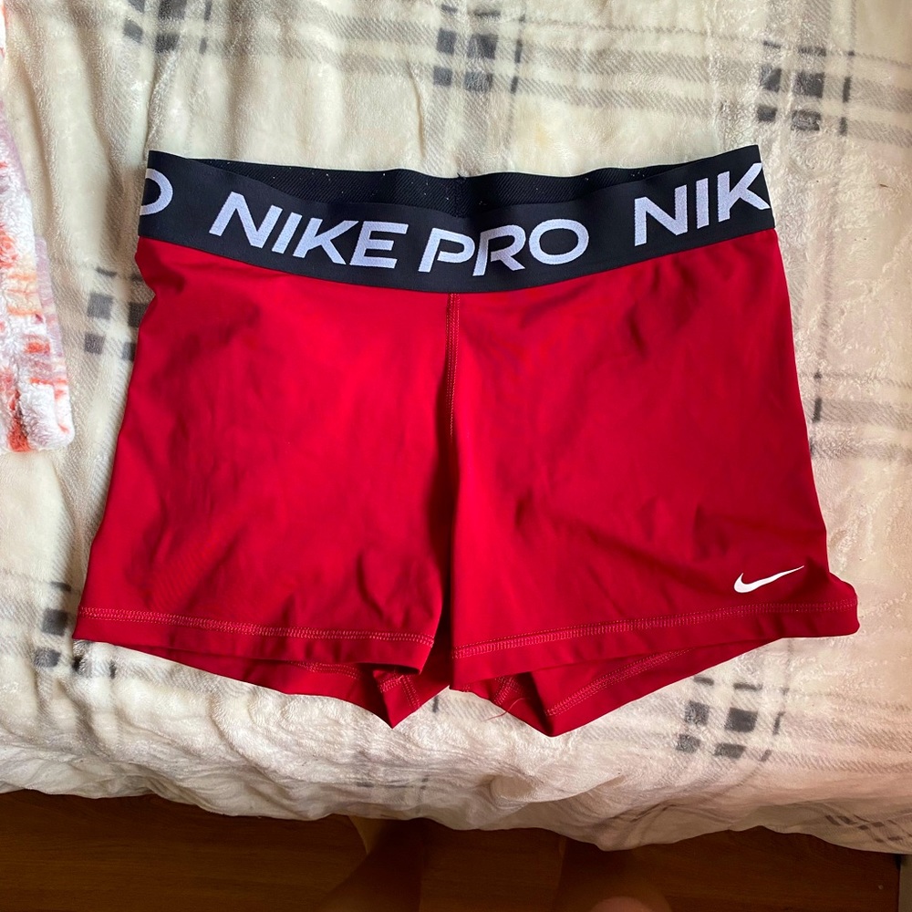 Red Nike pro shorts!